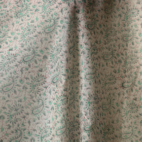 Beige - chanderi silk sanganeri fabric 12 - handcrafted