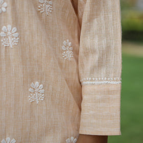 Buy Chikankari Hand Embroidered Cotton Long Kurta for Women