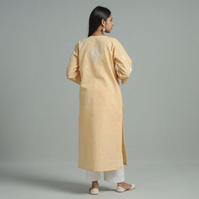  Chikankari Hand Embroidered Cotton Long Kurta for Women