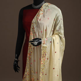 Chinon silk hand embroidered phulkari dupatta 01