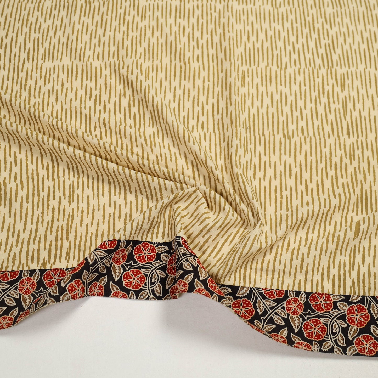 Beige - cotton akola blouse piece 44 - handcrafted