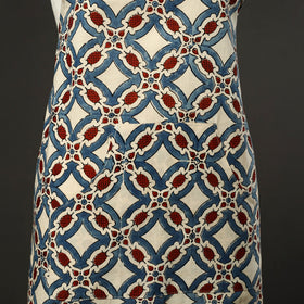 Beige - cotton apron with pocket 46 - handcrafted