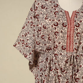 Beige - cotton bagh kaftan with tie-up waist (medium) 24