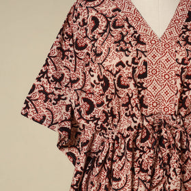 Beige - cotton bagh kaftan with tie-up waist (medium) 25