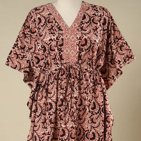 Beige - cotton bagh kaftan with tie-up waist (medium) 25