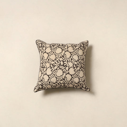 Beige - cotton bagru cushion cover 76 - handcrafted