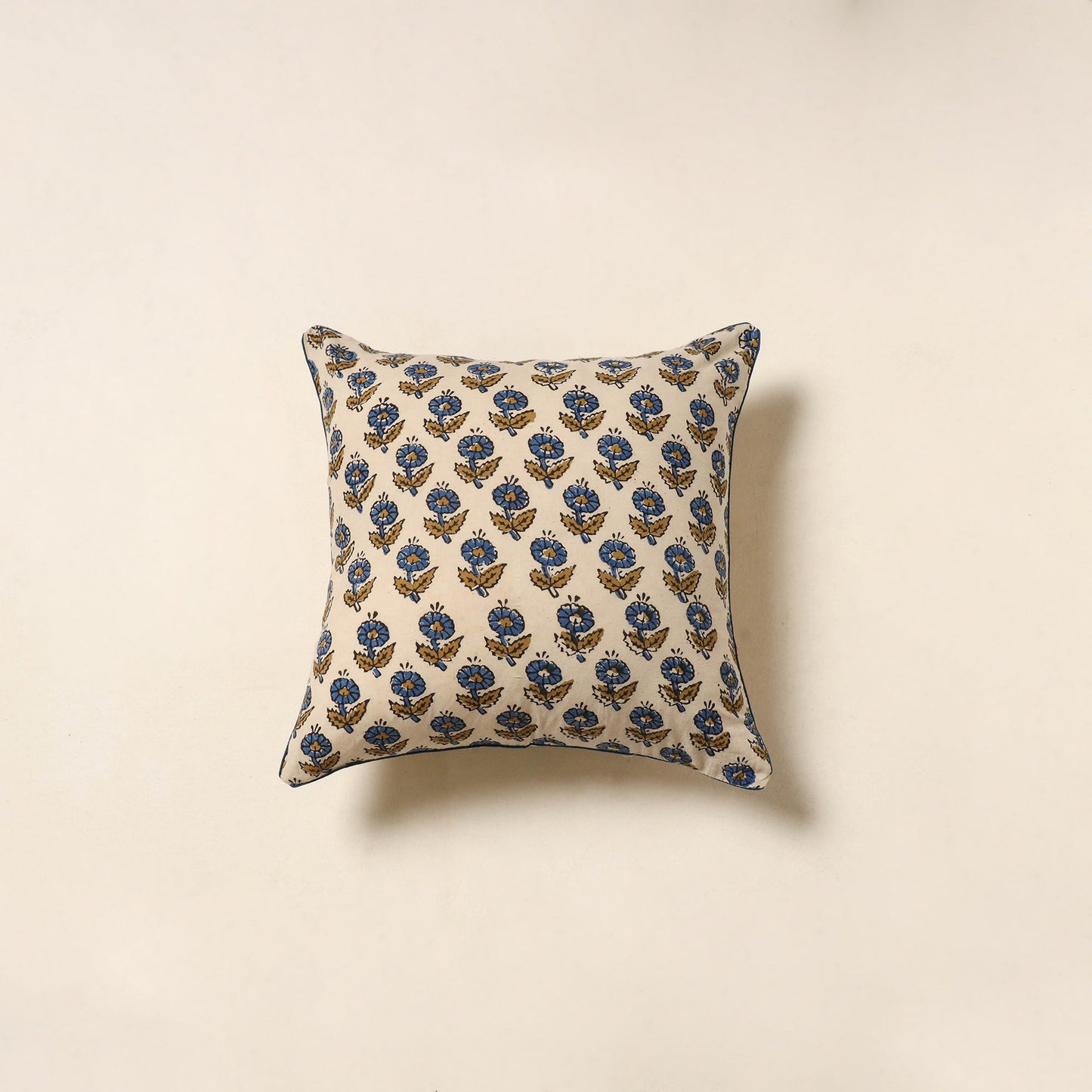 Beige - cotton cushion cover 88 - handcrafted