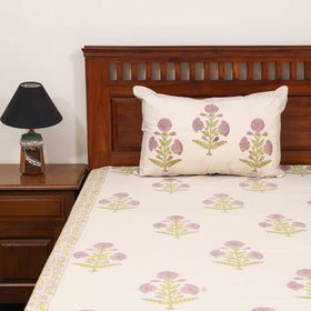 Cotton double sanganeri bed sheet set (108 x 90 in) 05