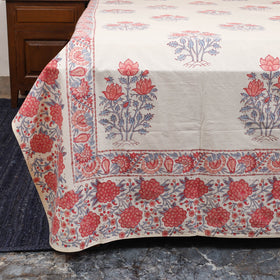 Cotton double sanganeri bed sheet set (108 x 90 in) 07