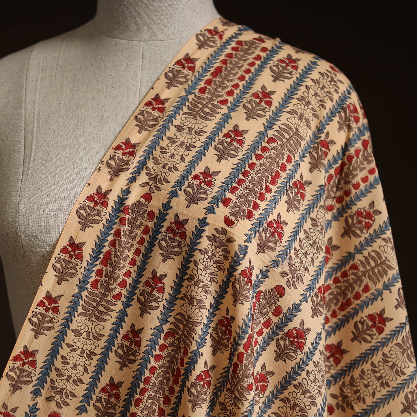 Cotton hand block sanganeri print fabric 03 - handcrafted