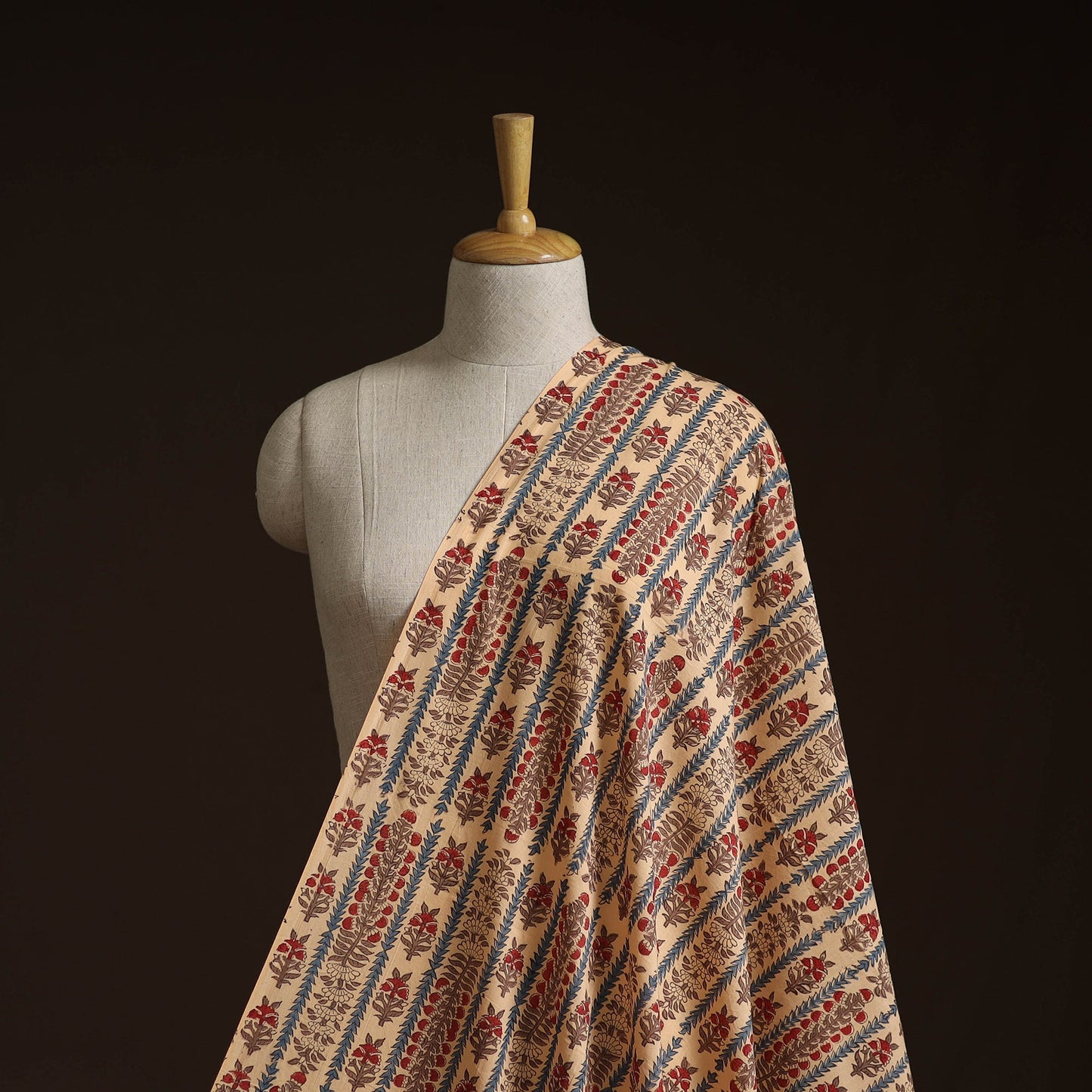 Cotton hand block sanganeri print fabric 03 - handcrafted