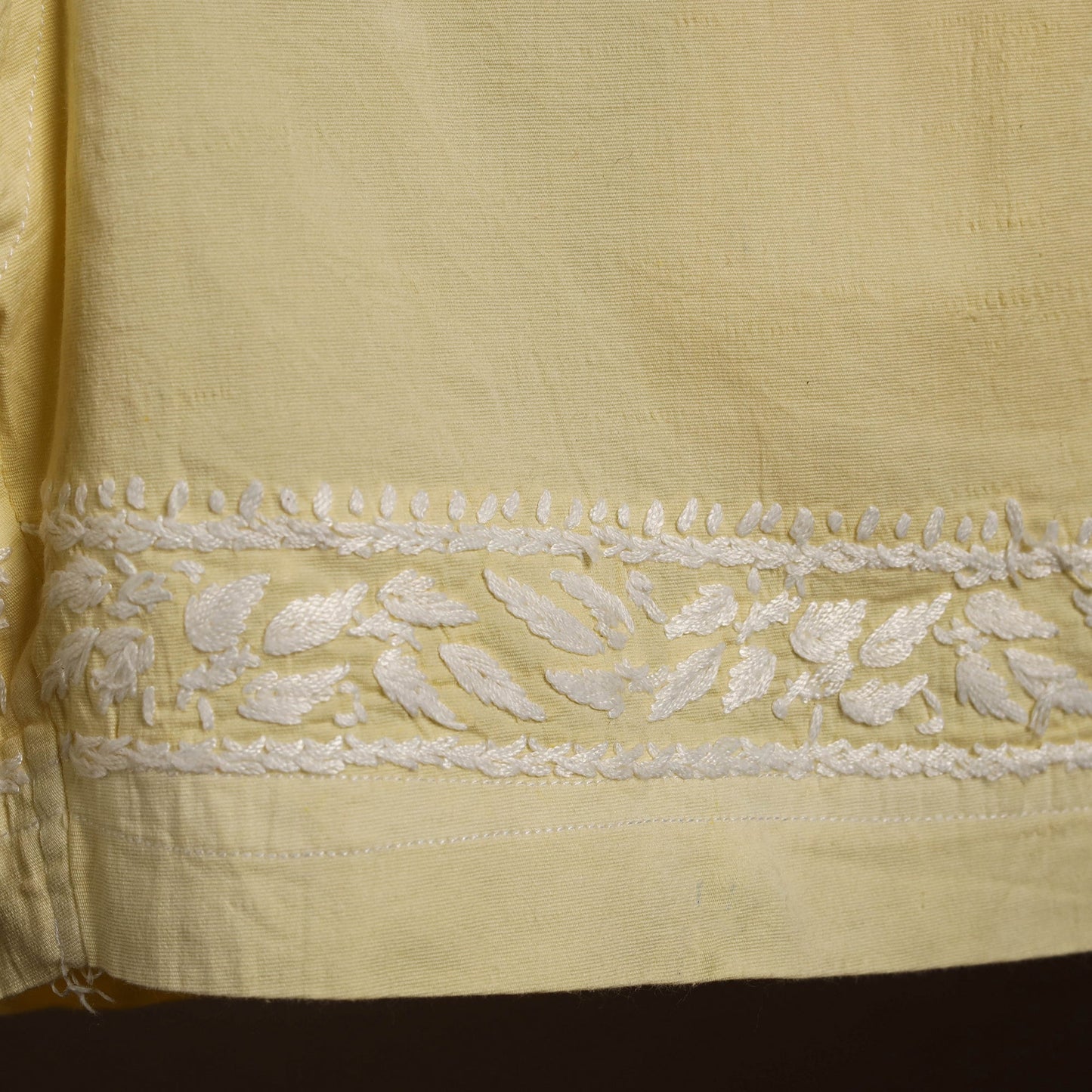 Buy Beige Cotton Hand Embroidery Chikankari Short