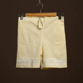 Buy Beige Cotton Hand Embroidery Chikankari Short