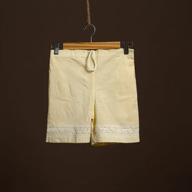 Buy Beige Cotton Hand Embroidery Chikankari Short