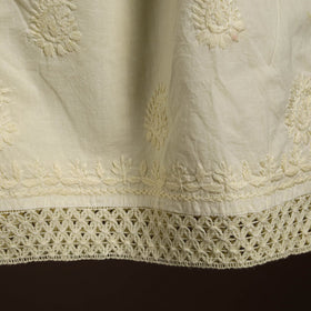 Buy Beige Cotton Hand Embroidery Chikankari Short