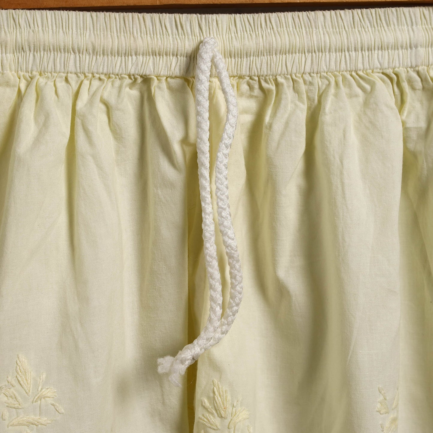 Beige - cotton hand embroidery chikankari short 16