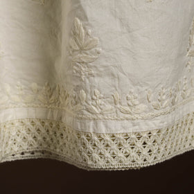  Beige Cotton Hand Embroidery Chikankari Short