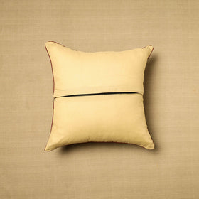  Beige Block Print Cotton Kalamkari Cushion Cover