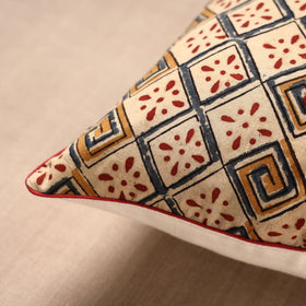  Block Print Cotton Kalamkari Cushion Cover