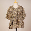 Block Print Cotton Kalamkari Kaftan with Tie-Up Waist