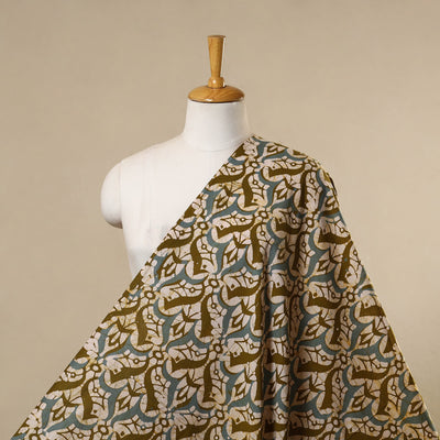 Beige - cotton kutch batik fabric 25 - handcrafted