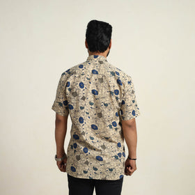 Buy Beige Cotton Men Kalamkari Print Shirt