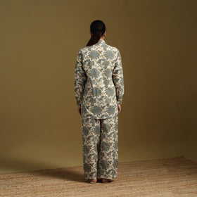 Cotton natural dyed co-ord set 03 - handcrafted