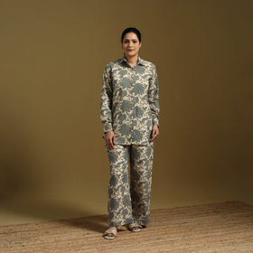 Cotton natural dyed co-ord set 03 - handcrafted