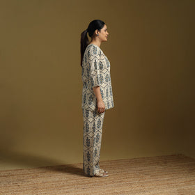 Cotton natural dyed co-ord set 06 - handcrafted