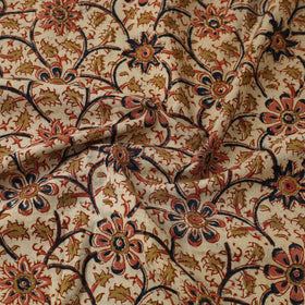 Buy Beige Block Print Cotton Pedana Kalamkari Fabric