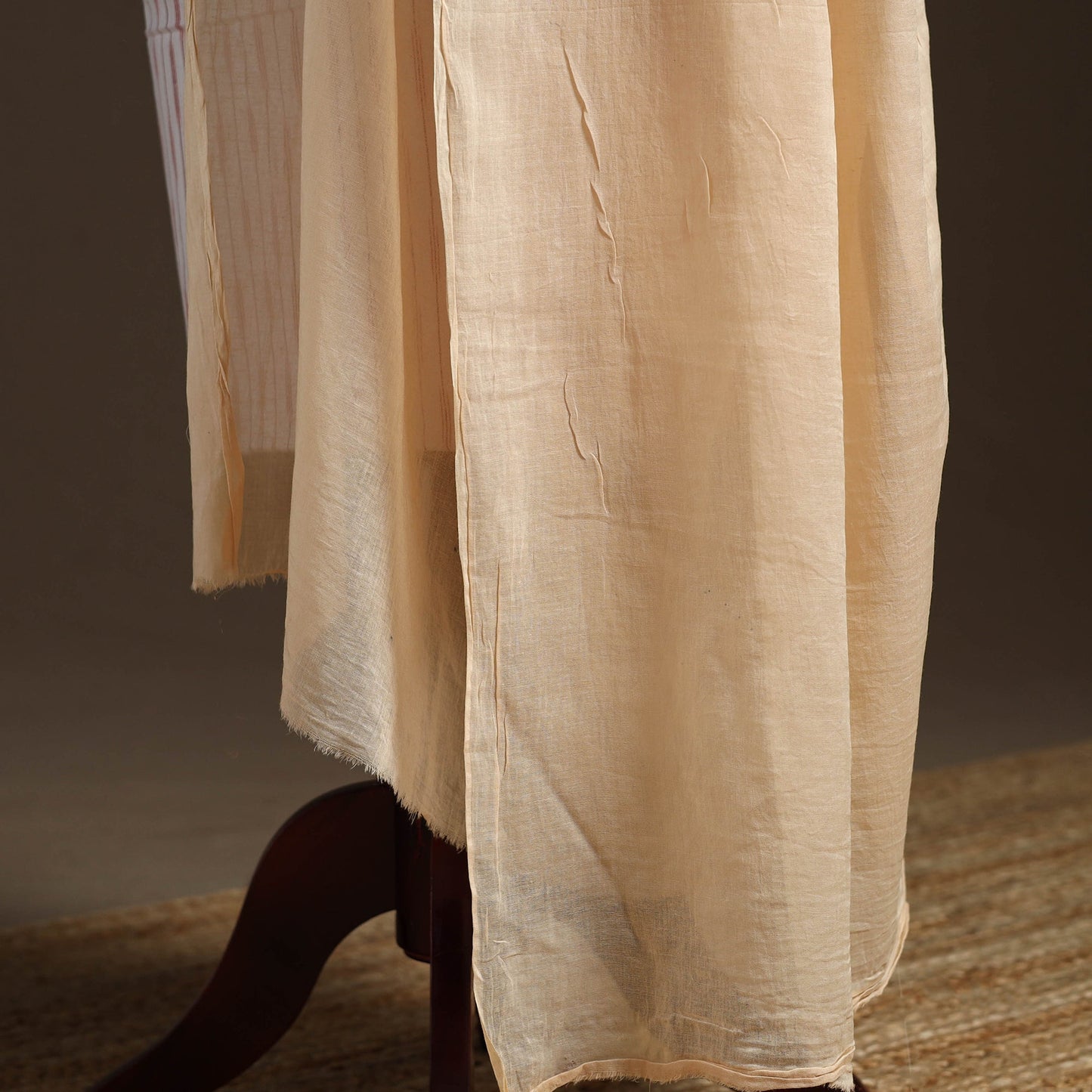 Cotton plain dupatta 03 - handcrafted