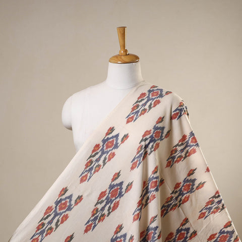 Beige - handloom cotton pochampally central asian ikat