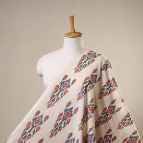 Beige - handloom cotton pochampally central asian ikat