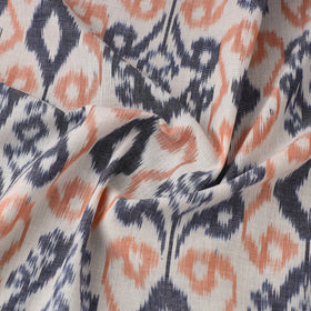 Beige Handloom Cotton Pochampally Central Asian Ikat Fabric