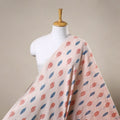 Beige Cotton Pochampally Ikat Fabric