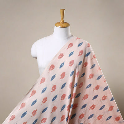 Beige Cotton Pochampally Ikat Fabric