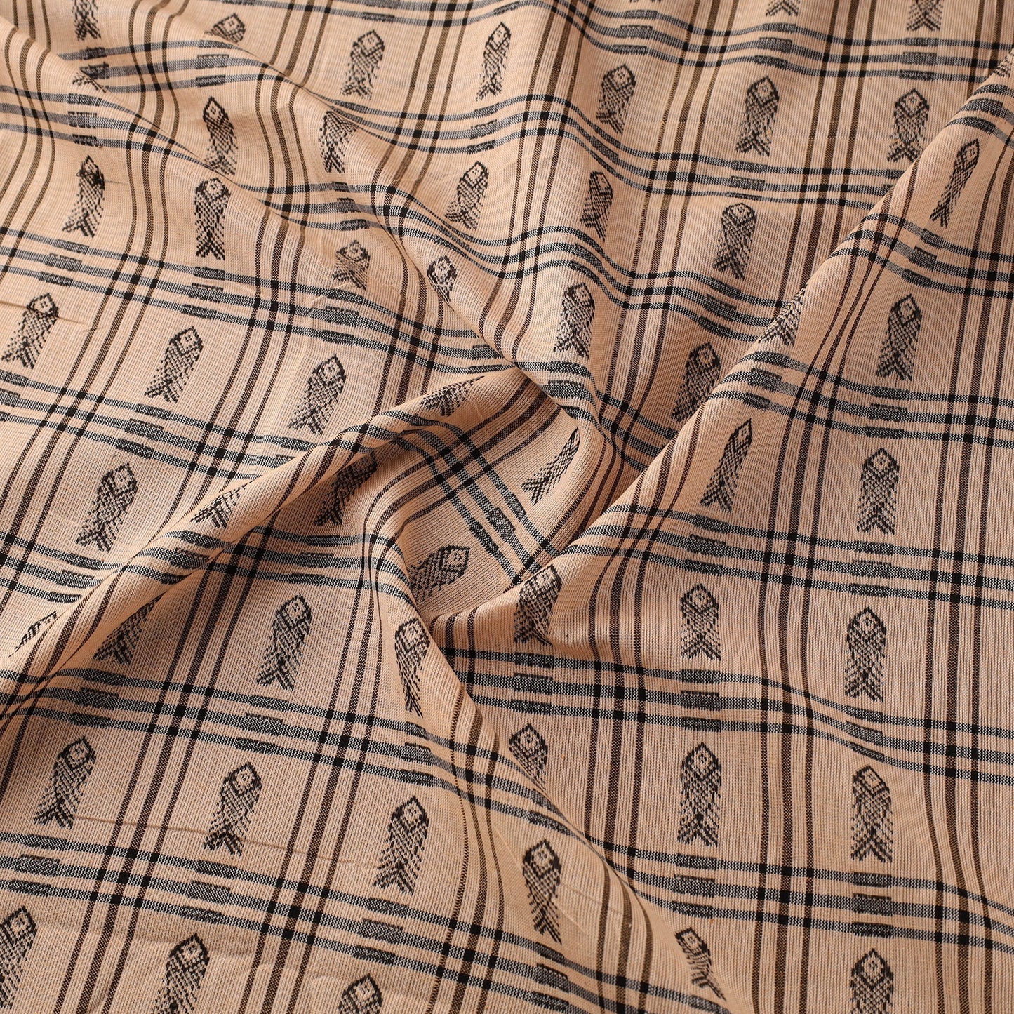 Cotton sambalpuri ikat fabric 04 - handcrafted