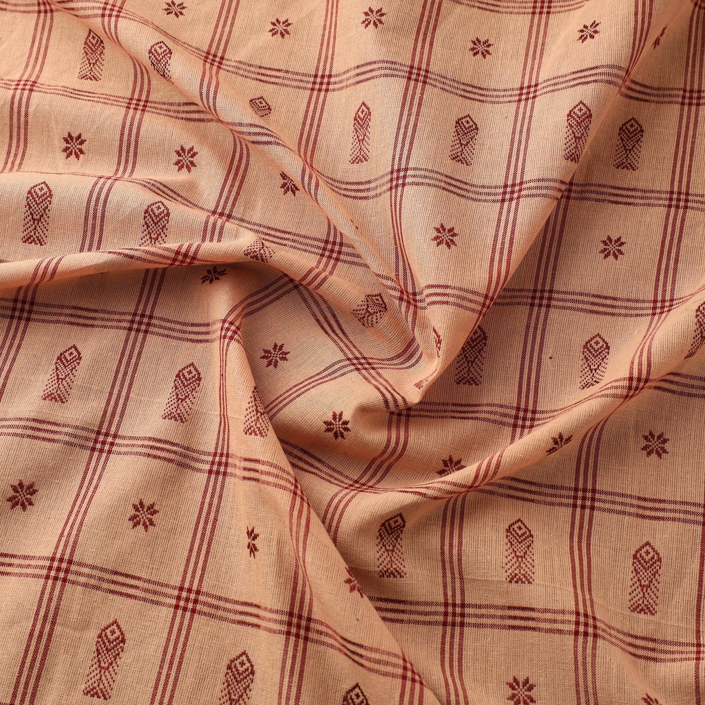 Cotton sambalpuri ikat fabric 06 - handcrafted