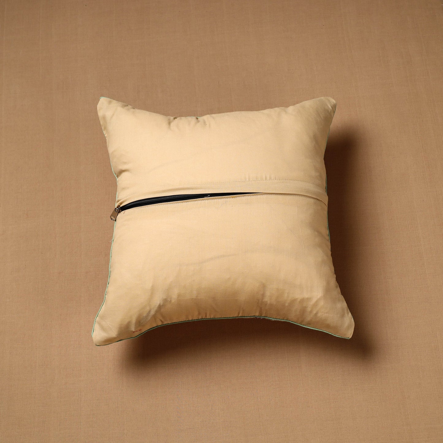 Buy Beige Block Print Cotton Sanganeri Cushion Cover