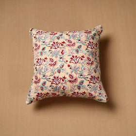 Buy Beige Block Print Cotton Sanganeri Cushion Cover
