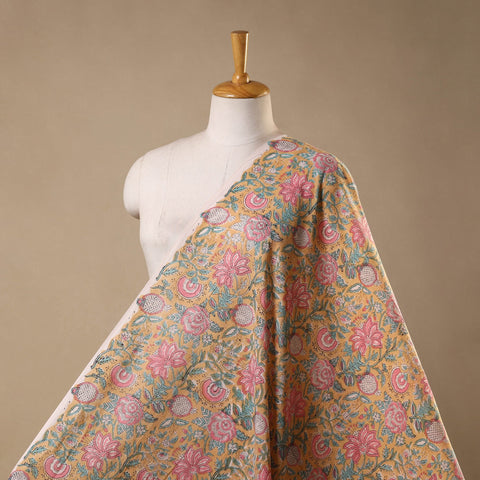 Beige - cotton sanganeri fabric 23 - handcrafted