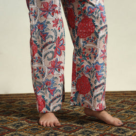 Buy Cotton Beige Sanganeri Block Print Night Suit Set Online 