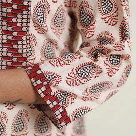 Buy Block Print Cotton Straight Bagh Kurta For Women