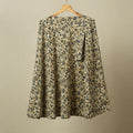 Beige - cotton wrap around skirt 46 - handcrafted