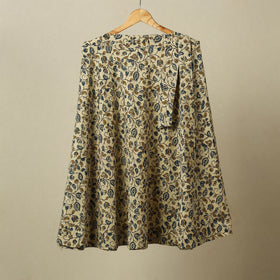 Beige - cotton wrap around skirt 46 - handcrafted