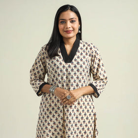 Buy Ajrakh Hand Block Printed Cotton Kurta Online at iTokri.com