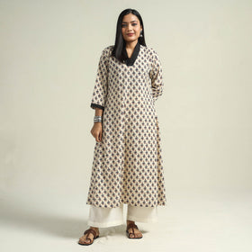 Buy Ajrakh Hand Block Printed Cotton Kurta Online at iTokri.com