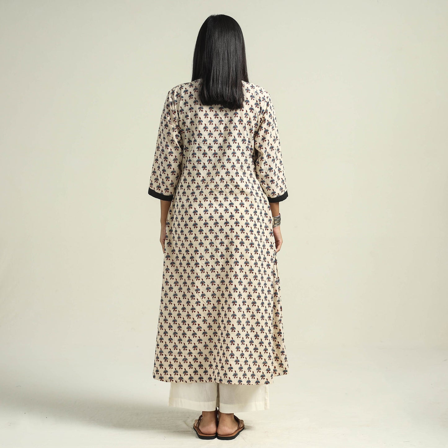 Buy Ajrakh Hand Block Printed Cotton Kurta Online at iTokri.com