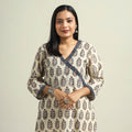 Buy Ajrakh Hand Block Printed Cotton Kurta Online at iTokri.com