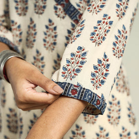 Buy Ajrakh Hand Block Printed Cotton Kurta Online at iTokri.com